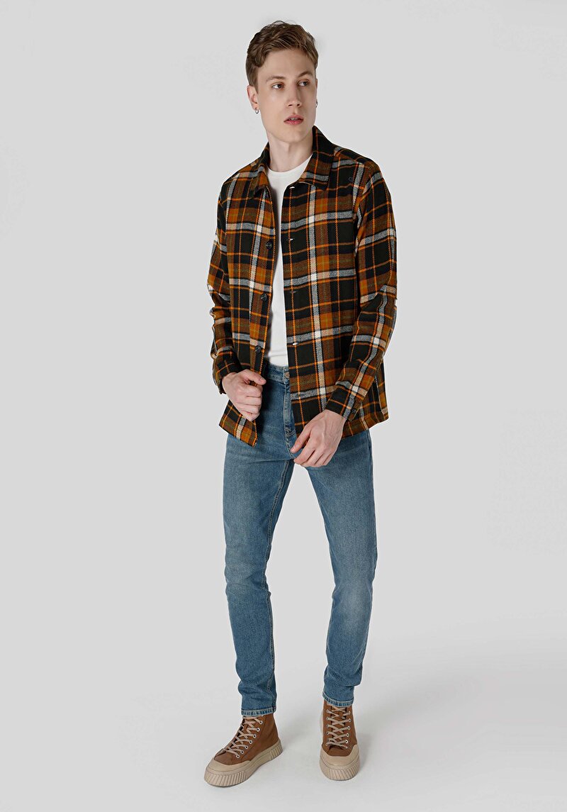 Показати інформацію про Сорочка З Довгим Рукавом Чоловіча Зелена  Cl1064802