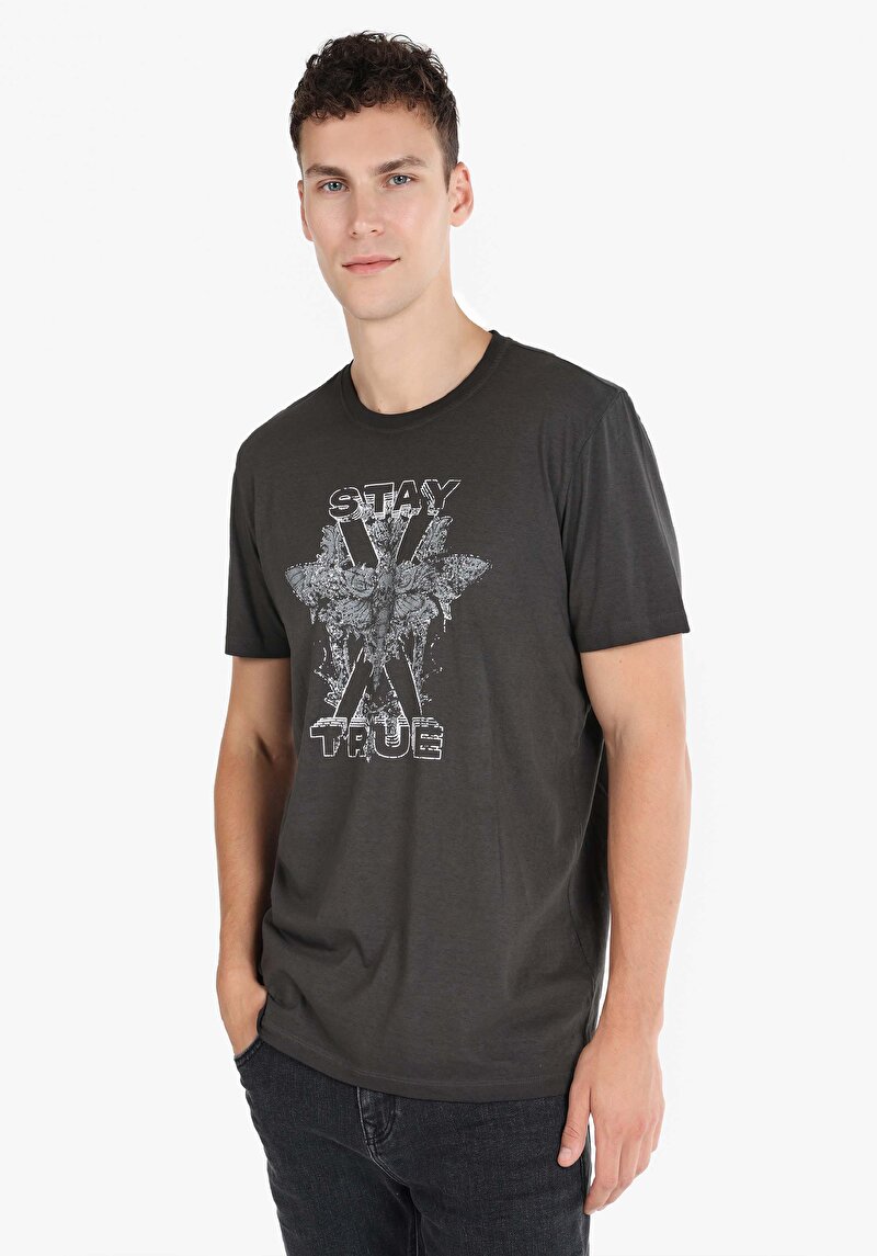 Зображення Футболка З Коротким Рукавом Чоловіча Сіра  Cl1064854