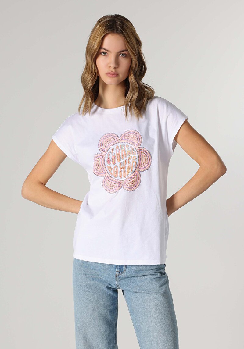 Показати інформацію про Футболка З Коротким Рукавом Жіноча Біла  Cl1062529