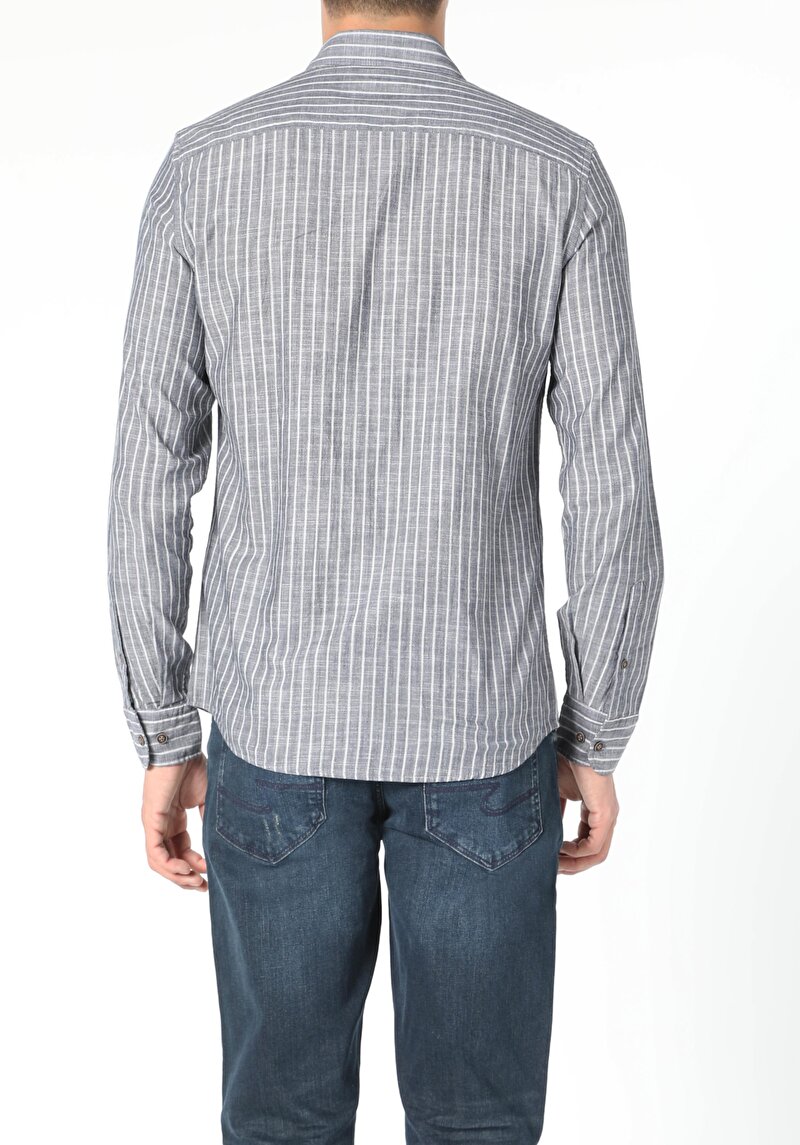 Показати інформацію про Сорочка З Довгим Рукавом Чоловіча Синя  Cl1055804