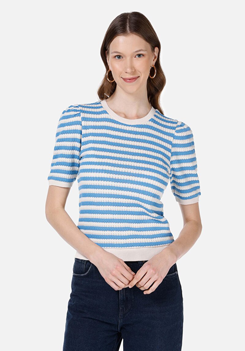 Зображення Футболка З Коротким Рукавом Жіноча Блакитна  Cl1068001