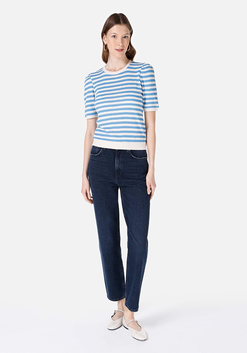 Показати інформацію про Футболка З Коротким Рукавом Жіноча Блакитна  Cl1068001