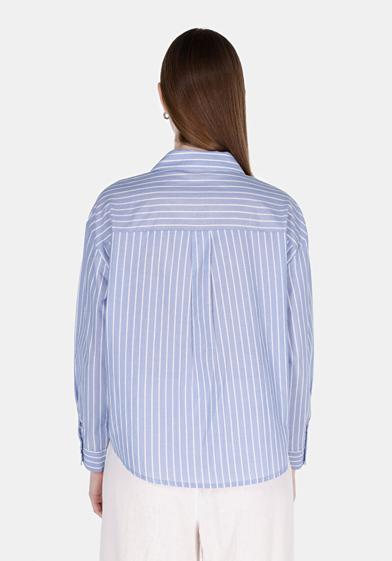 Показати інформацію про Сорочка З Довгим Рукавом Жіноча Блакитна  Cl1073299