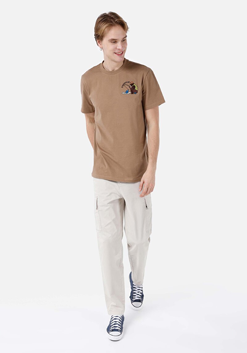 Показати інформацію про Футболка З Коротким Рукавом Чоловіча Сіра  Cl1068070