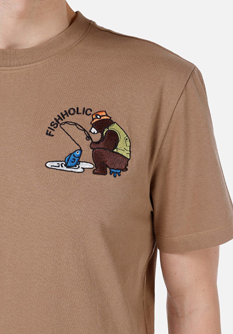 Показати інформацію про Футболка З Коротким Рукавом Чоловіча Сіра  Cl1068070