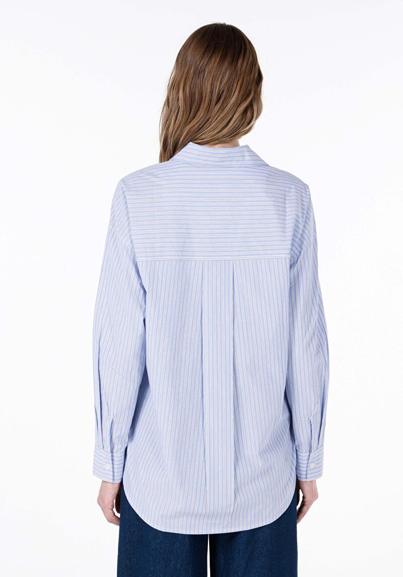 Зображення Сорочка З Довгим Рукавом Жіноча Блакитна Cl1068076
