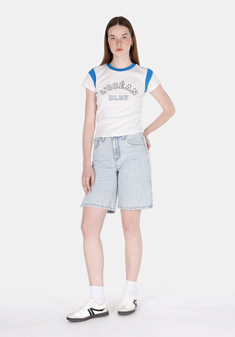 Показати інформацію про Футболка З Коротким Рукавом Жіноча Біла  Cl1073708