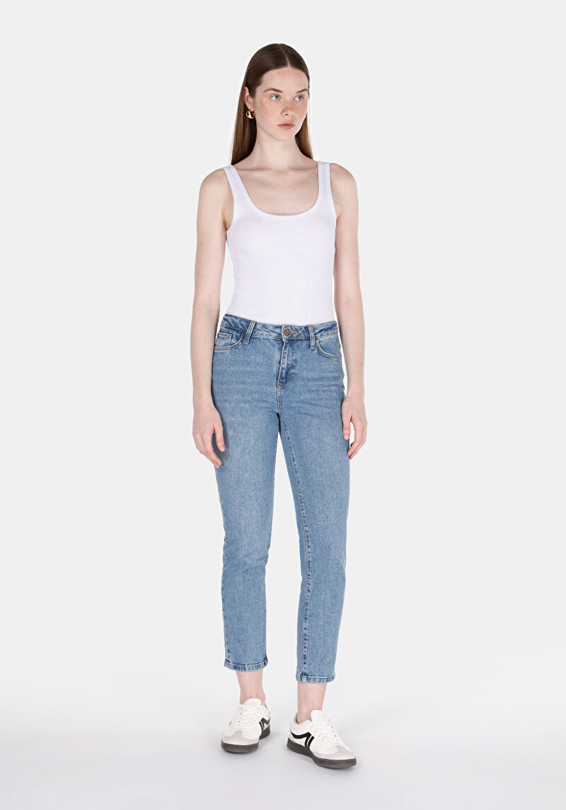 Зображення 703 Carla Джинси Жіночі Блакитні Вузького Крою Cl1073870