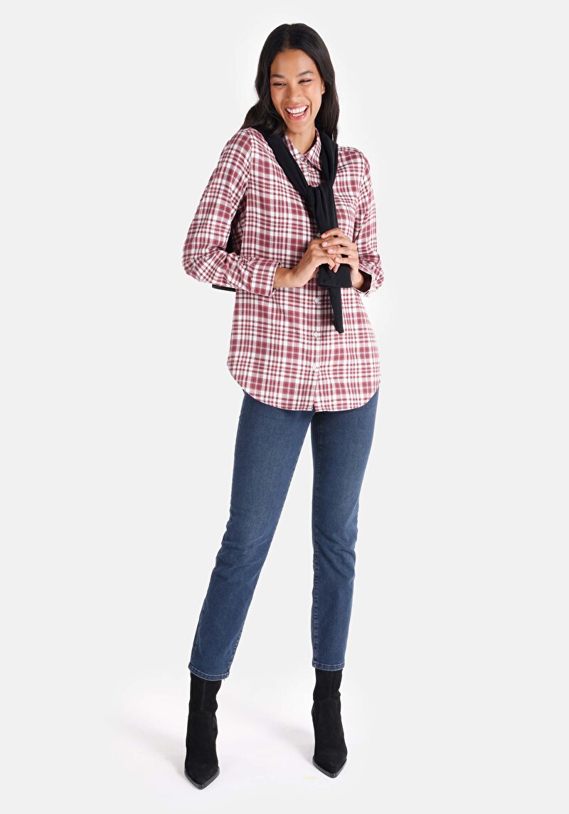 Показати інформацію про Сорочка З Довгим Рукавом Жіноча Бордова  Cl1065064