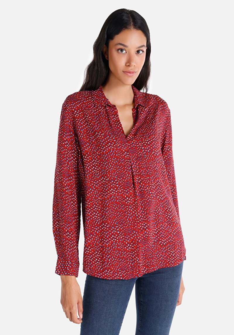 Зображення Сорочка З Довгим Рукавом Жіноча Бордова  Cl1065065