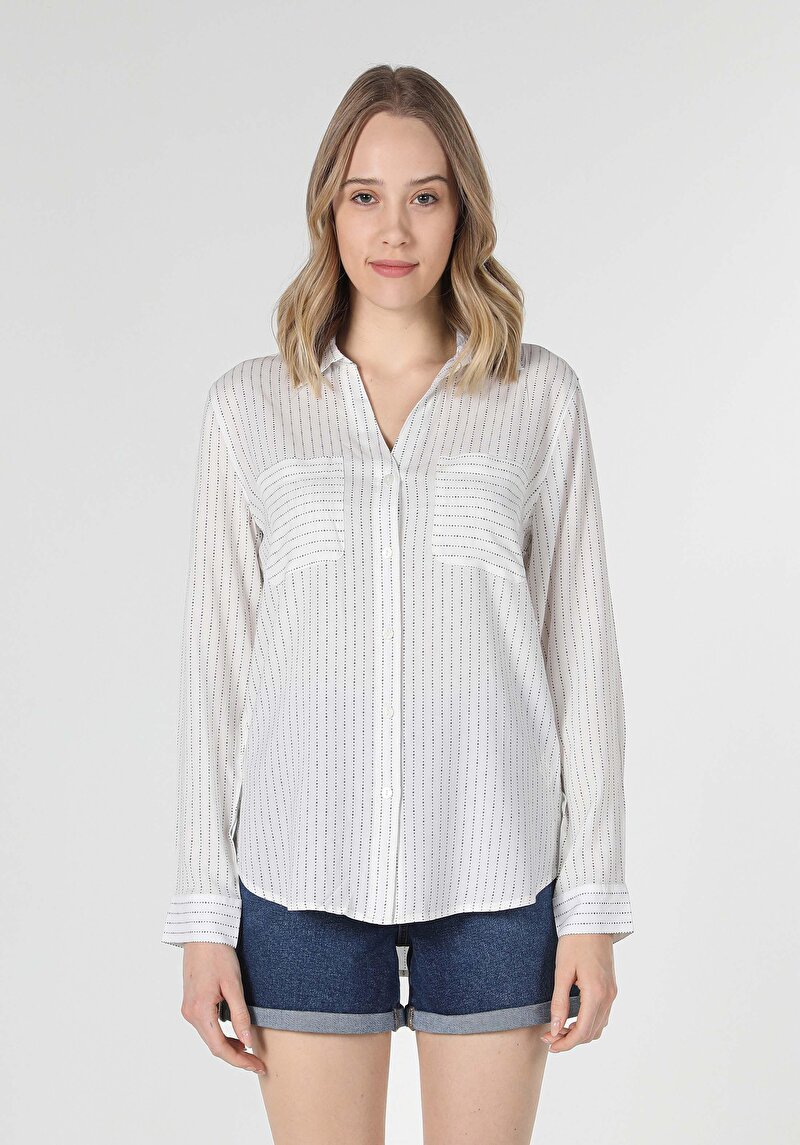 Показати інформацію про Сорочка З Довгим Рукавом Жіноча Біла  Cl1057162