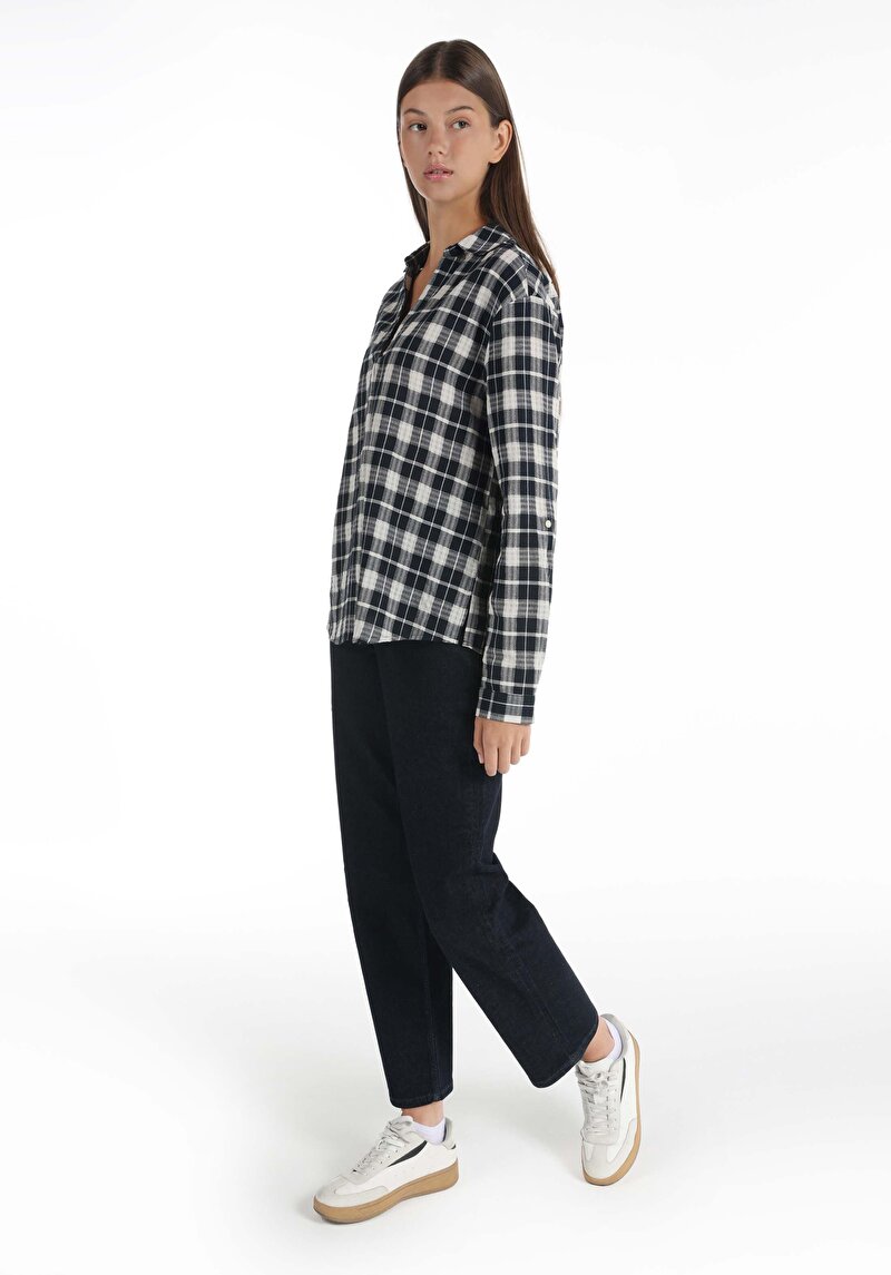 Зображення Сорочка З Довгим Рукавом Жіноча Синя  Cl1065073