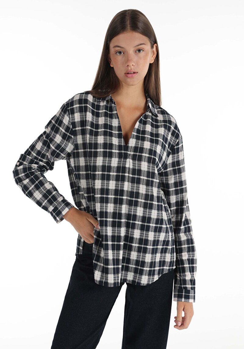 Показати інформацію про Сорочка З Довгим Рукавом Жіноча Синя  Cl1065073