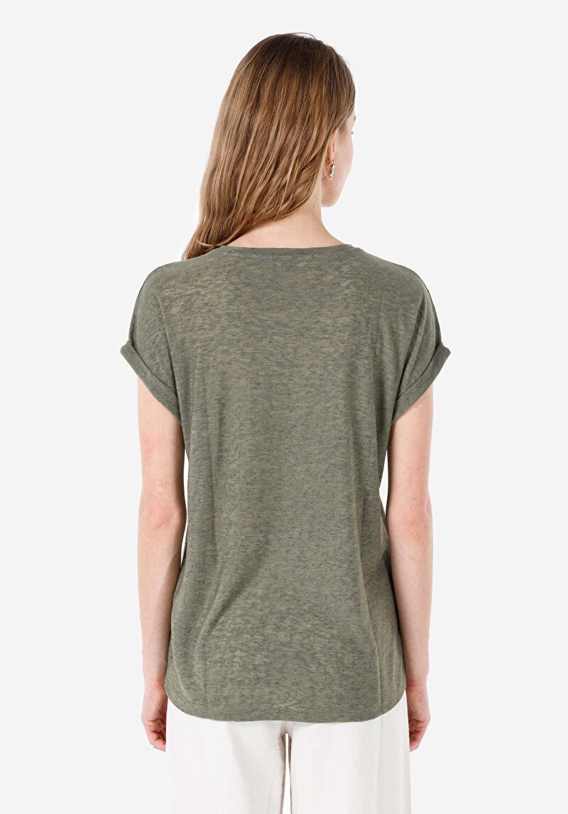 Показати інформацію про Футболка З Коротким Рукавом Жіноча Зелена  Cl1068093