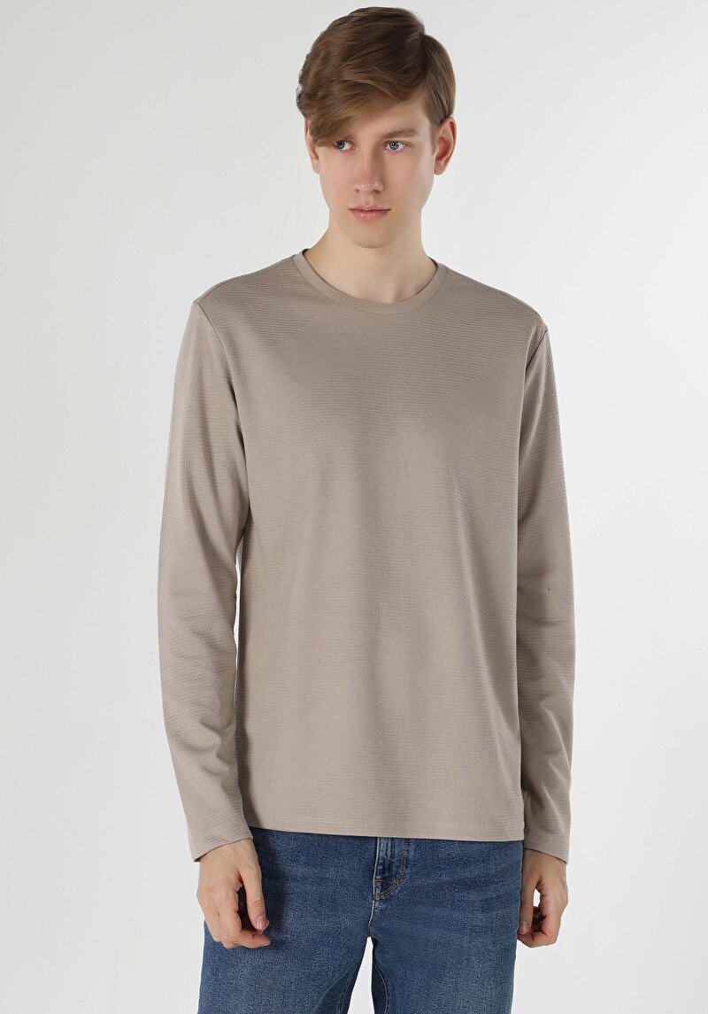 Показати інформацію про Футболка З Довгим Рукавом Чоловіча Бежева  Cl1057320