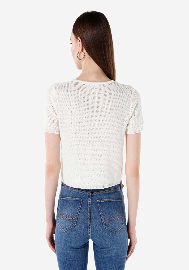 Показати інформацію про Светр Із Коротким Рукавом Жіночий Бежевий  Cl1068107