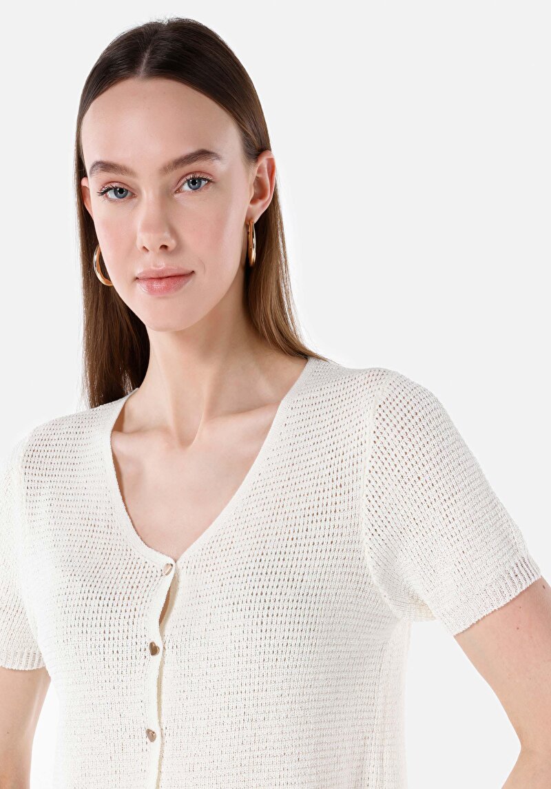 Показати інформацію про Светр Із Коротким Рукавом Жіночий Бежевий  Cl1068107