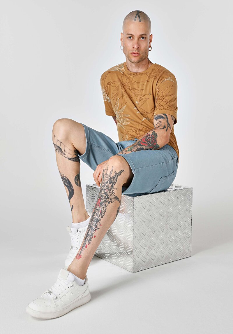 Показати інформацію про Шорти Чоловічі Блакитні  Cl1062644