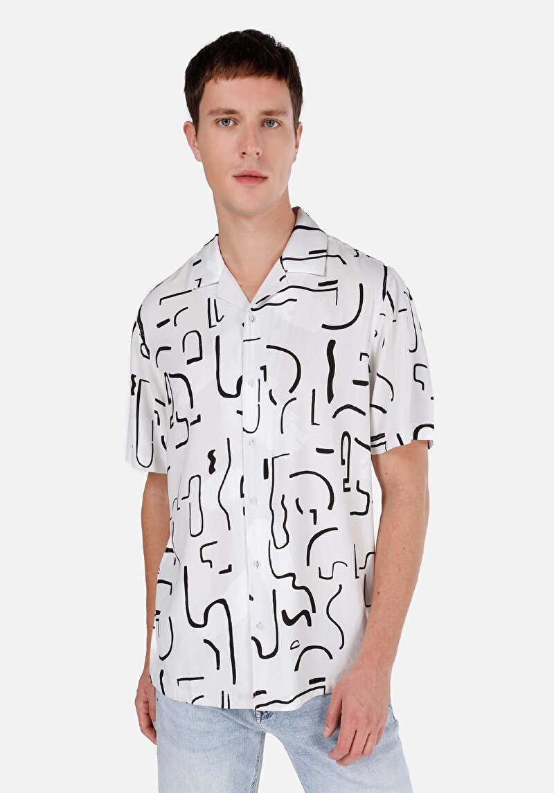 Зображення Сорочка З Коротким Рукавом Чоловіча Бежева  Cl1068114