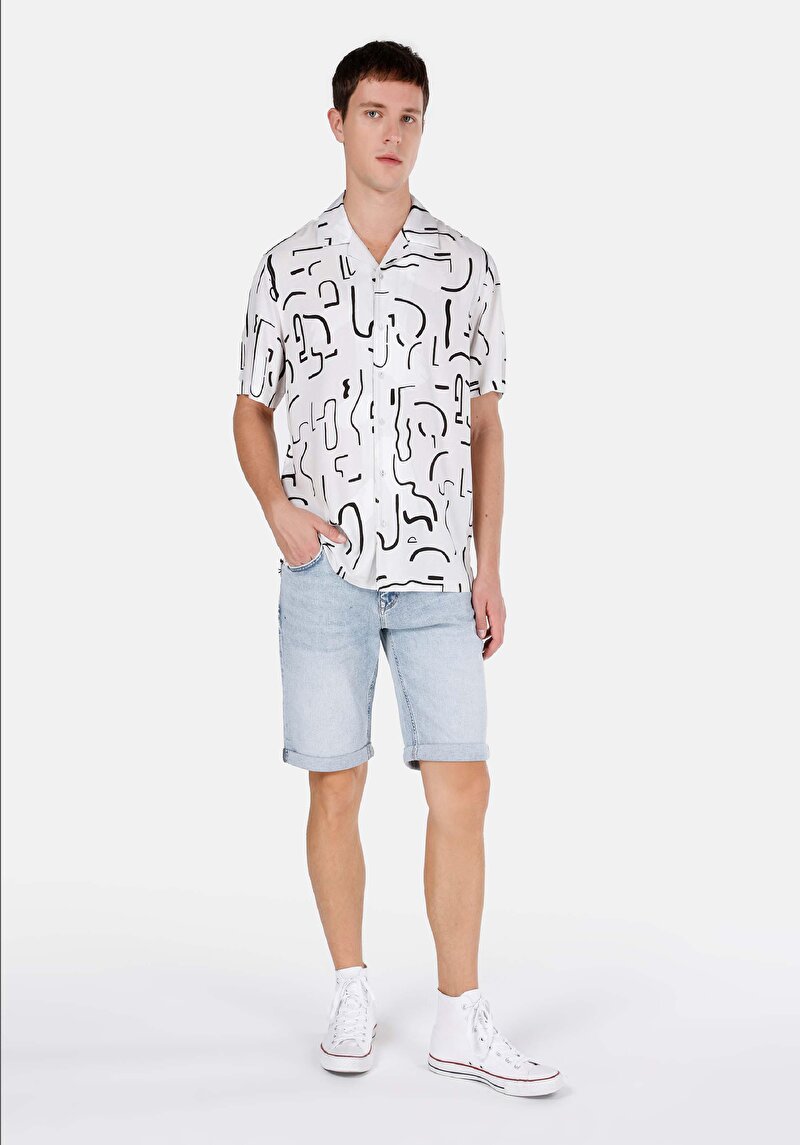 Зображення Сорочка З Коротким Рукавом Чоловіча Бежева Cl1068114