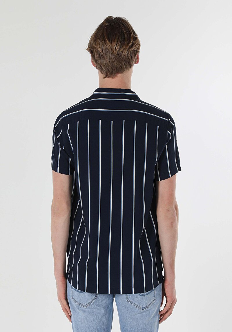 Зображення Сорочка З Коротким Рукавом Чоловіча Синя Cl1057496