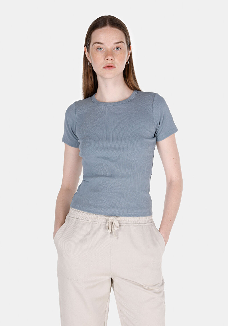 Зображення Футболка З Коротким Рукавом Жіноча Блакитна  Cl1074568