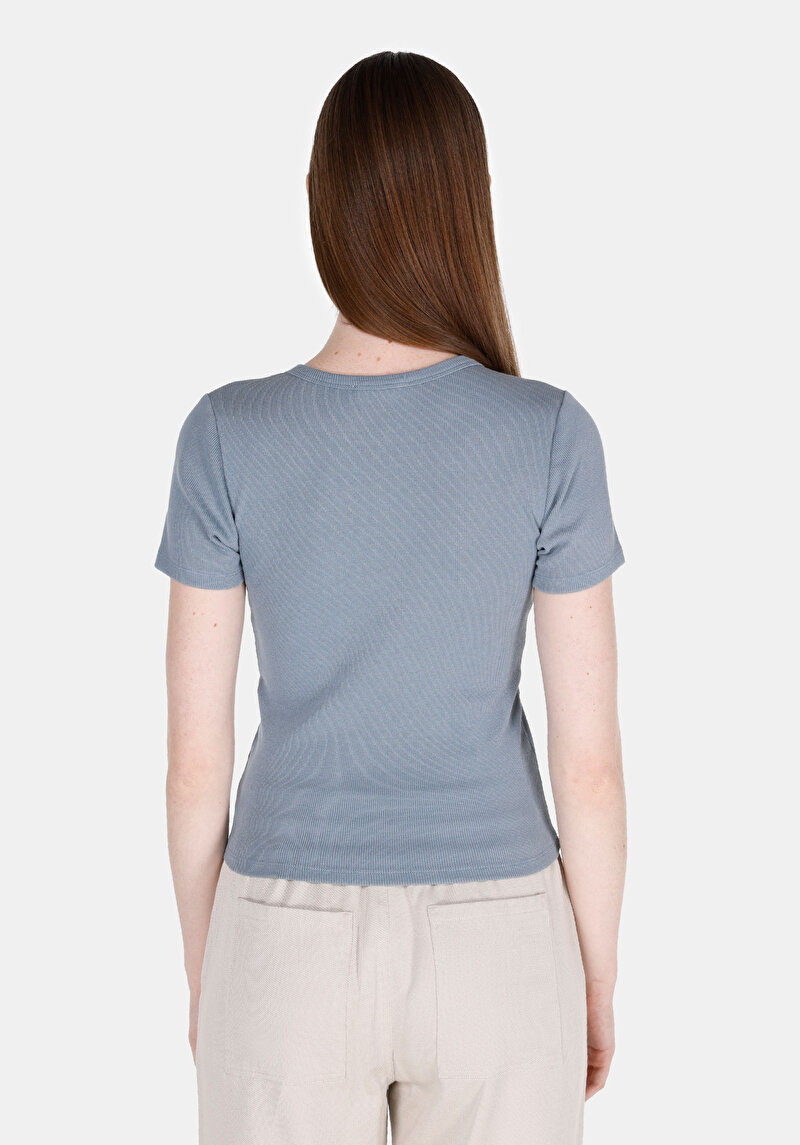 Показати інформацію про Футболка З Коротким Рукавом Жіноча Блакитна  Cl1074568