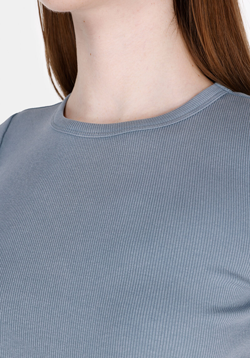 Показати інформацію про Футболка З Коротким Рукавом Жіноча Блакитна  Cl1074568