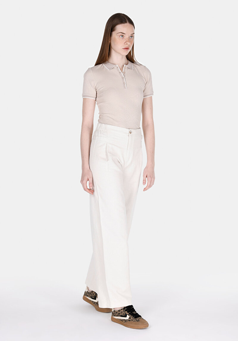 Показати інформацію про Поло З Коротким Рукавом Жіноче Бежеве  Cl1074585