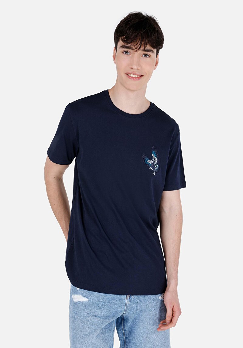 Зображення Футболка З Коротким Рукавом Чоловіча Синя  Cl1068205