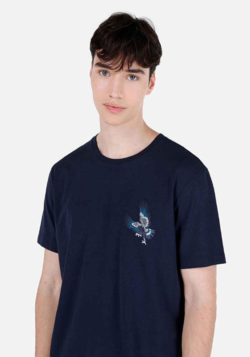 Показати інформацію про Футболка З Коротким Рукавом Чоловіча Синя  Cl1068205