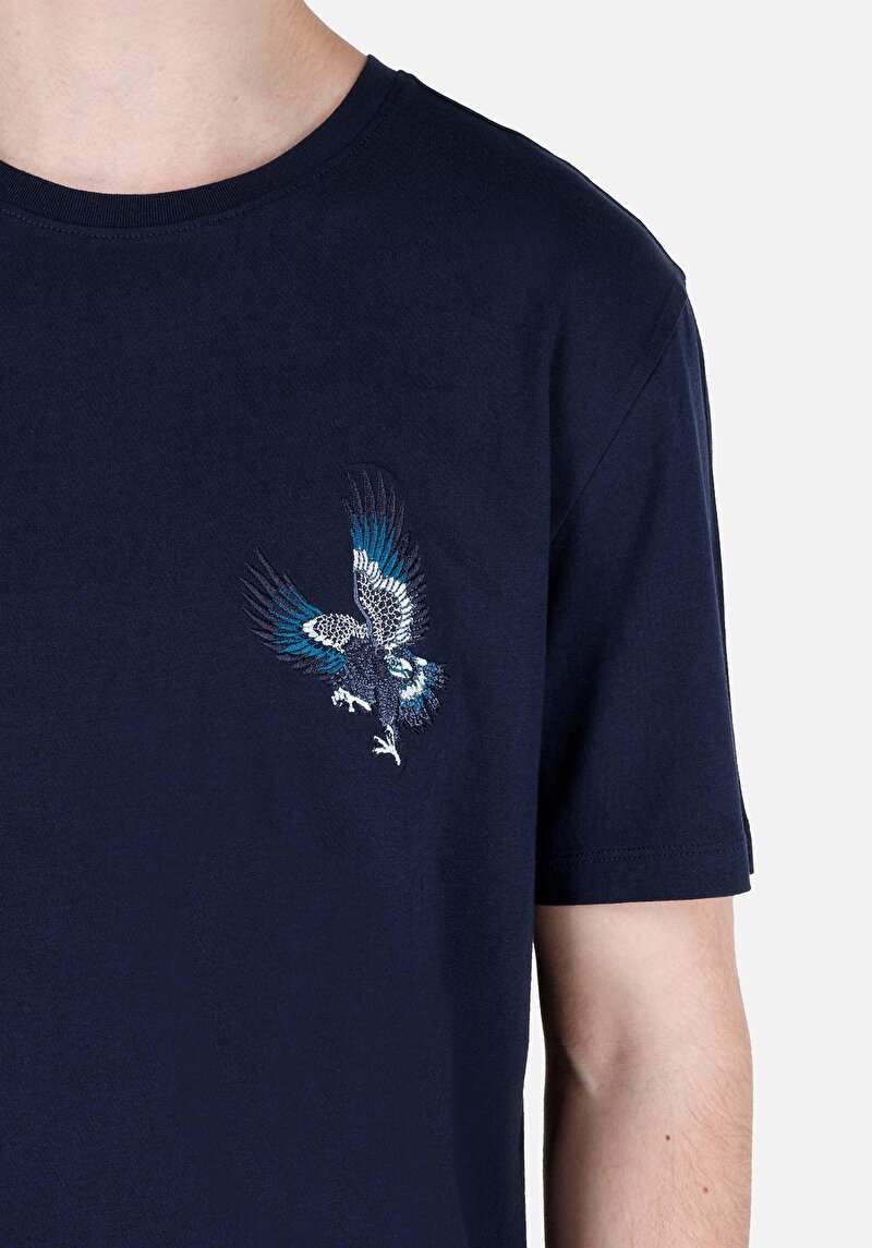 Показати інформацію про Футболка З Коротким Рукавом Чоловіча Синя  Cl1068205