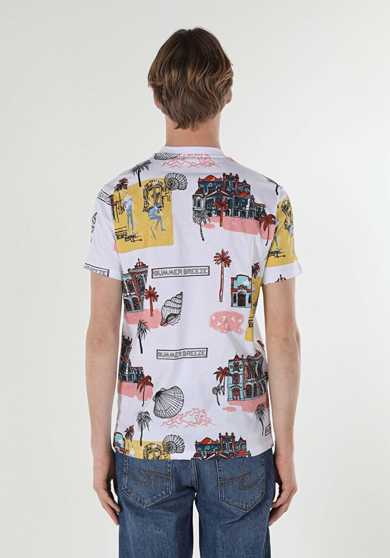 Показати інформацію про Футболка З Коротким Рукавом Чоловіча Біла  Cl1057827