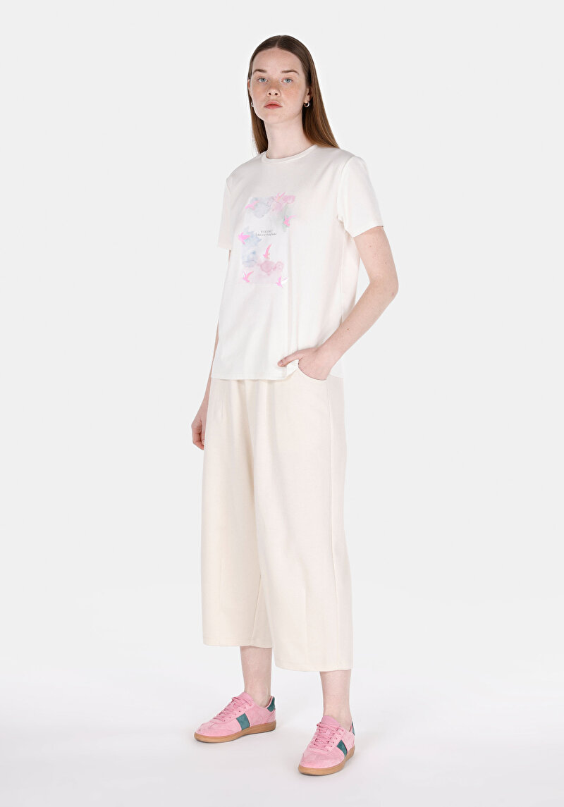 Показати інформацію про Футболка З Коротким Рукавом Жіноча Біла  Cl1074603