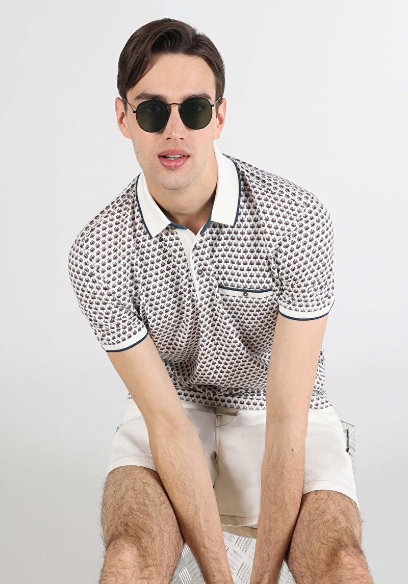 Показати інформацію про Поло З Коротким Рукавом Чоловіче Бежеве  Cl1062770