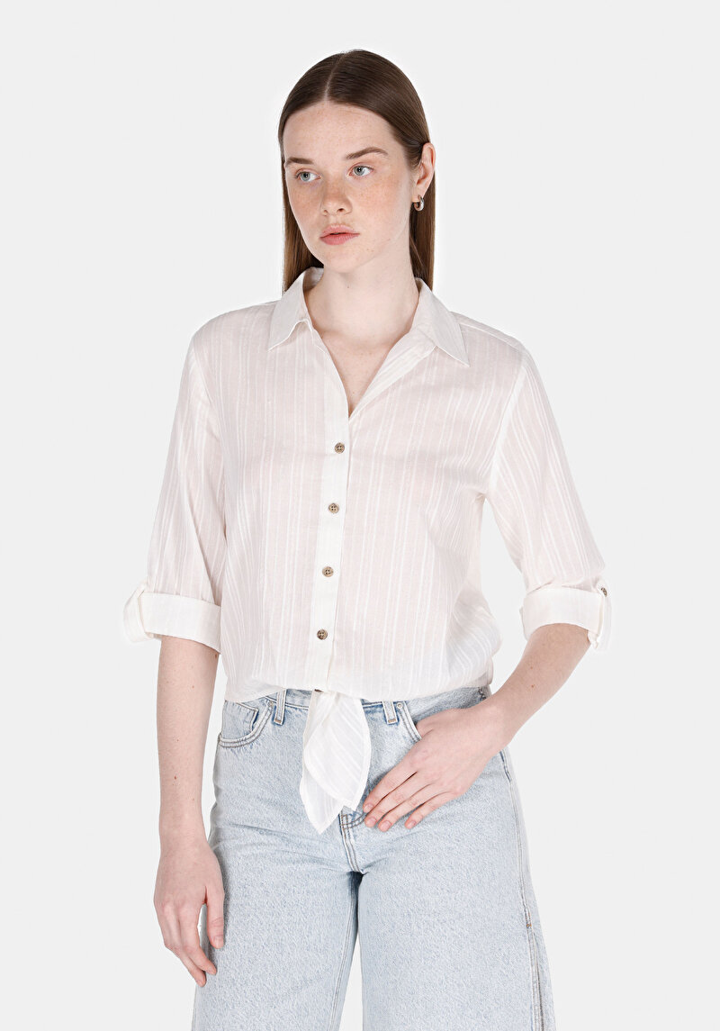 Зображення Сорочка З Довгим Рукавом Жіноча Біла Cl1074619