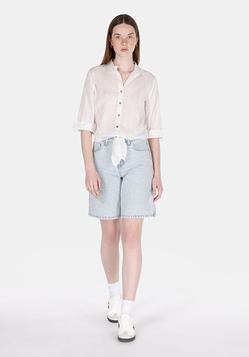 Показати інформацію про Сорочка З Довгим Рукавом Жіноча Біла  Cl1074619