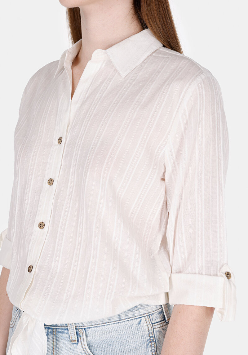 Показати інформацію про Сорочка З Довгим Рукавом Жіноча Біла  Cl1074619