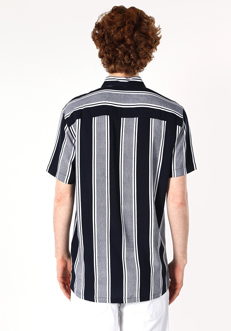 Зображення Сорочка З Коротким Рукавом Чоловіча Синя Cl1058028