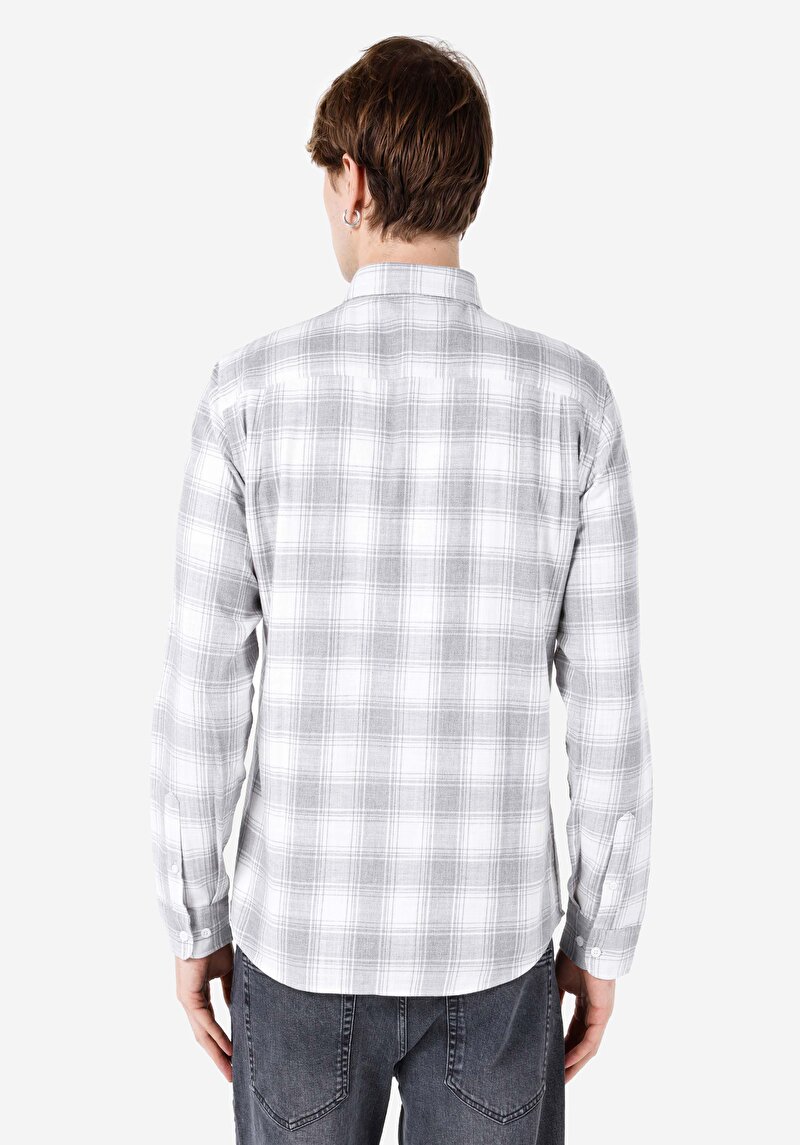 Показати інформацію про Сорочка З Довгим Рукавом Чоловіча Сіра  Cl1068259