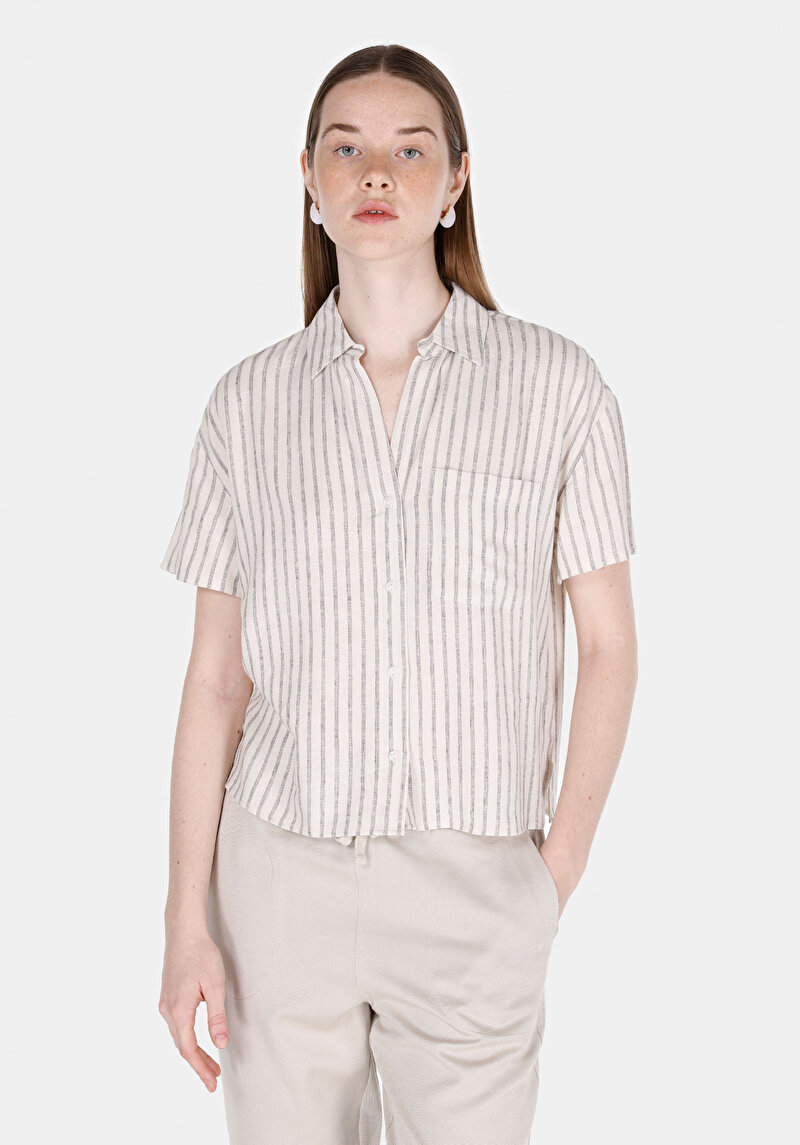 Зображення Сорочка З Коротким Рукавом Жіноча Бежева  Cl1074648