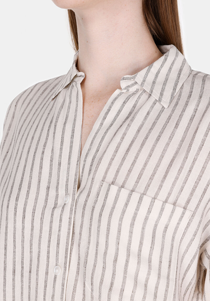 Показати інформацію про Сорочка З Коротким Рукавом Жіноча Бежева  Cl1074648