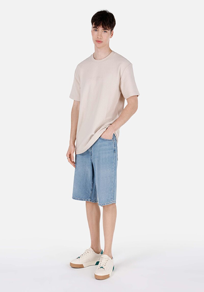 Показати інформацію про Футболка З Коротким Рукавом Чоловіча Бежева  Cl1068266