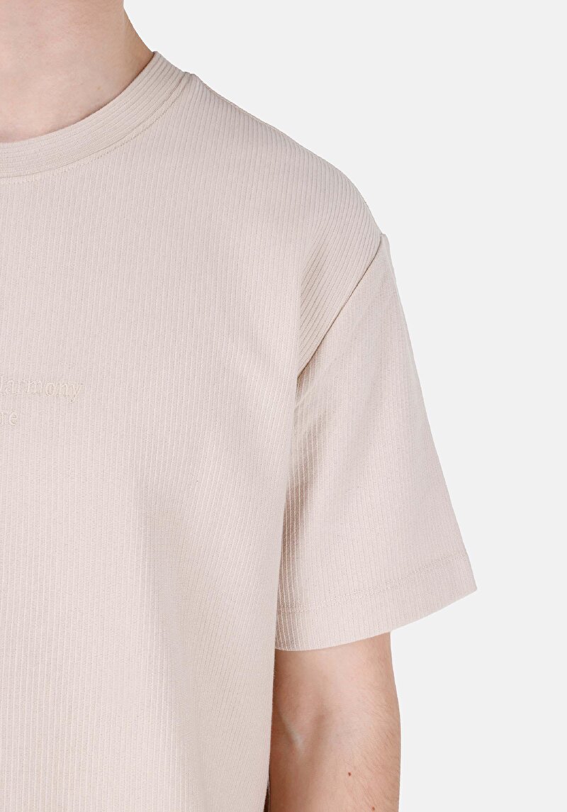 Показати інформацію про Футболка З Коротким Рукавом Чоловіча Бежева  Cl1068266