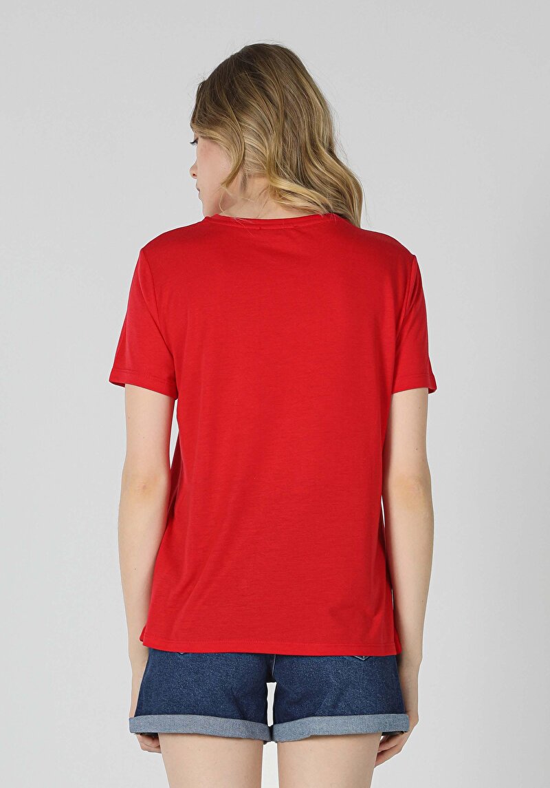 Показати інформацію про Футболка З Коротким Рукавом Жіноча Червона  Cl1058150
