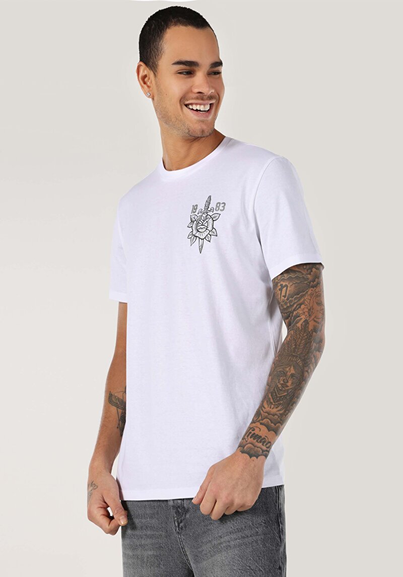 Зображення Футболка З Коротким Рукавом Чоловіча Біла  Cl1062814