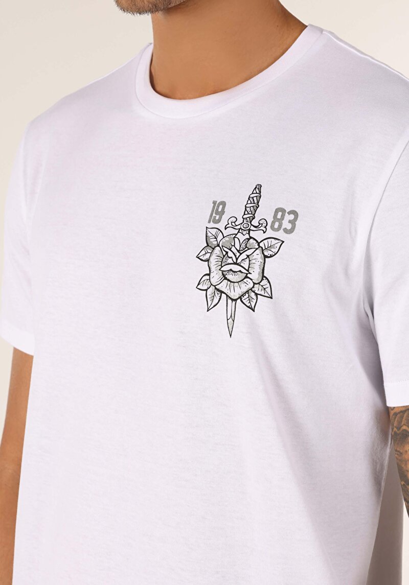 Показати інформацію про Футболка З Коротким Рукавом Чоловіча Біла  Cl1062814