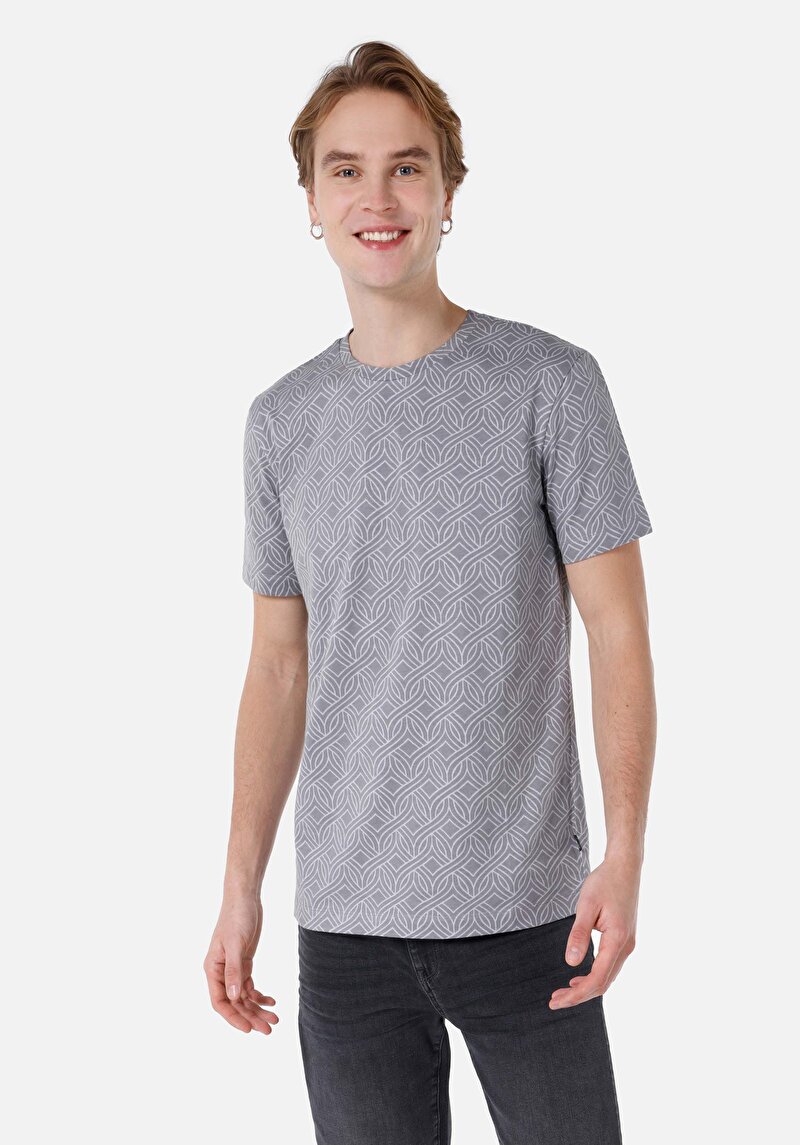 Зображення Футболка З Коротким Рукавом Чоловіча Сіра  Cl1068398