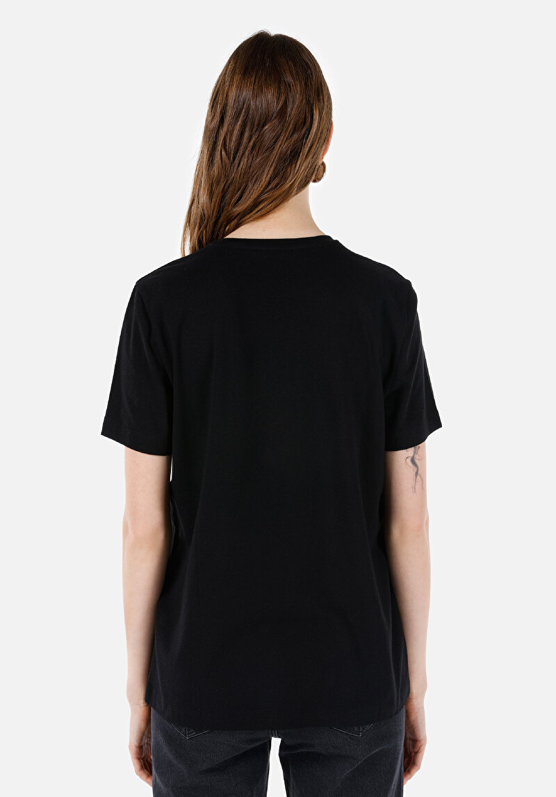 Показати інформацію про Футболка З Коротким Рукавом Жіноча Чорна  Cl1068433