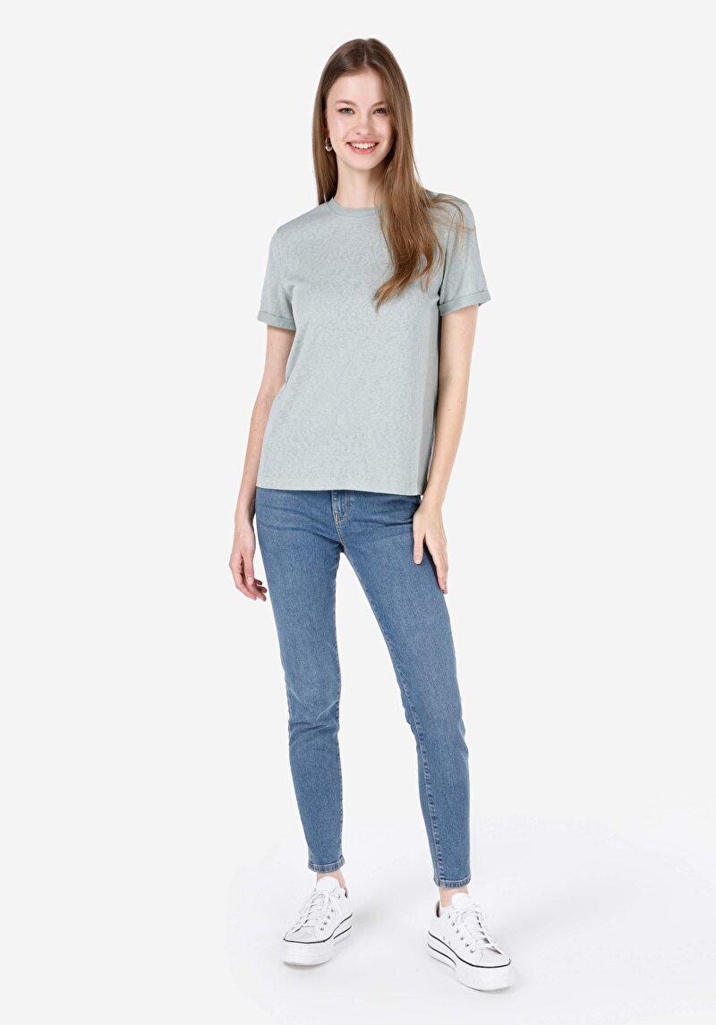 Показати інформацію про Футболка З Коротким Рукавом Жіноча Зелена  Cl1068563